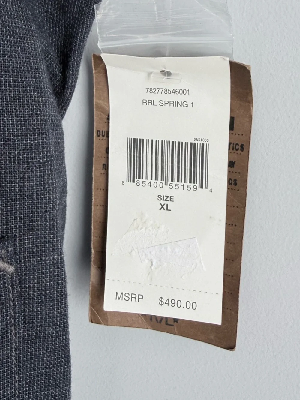 RRL Double RL Ralph Lauren Indigo Twill Vest XL NWT Wool Linen Cotton Cinch Back